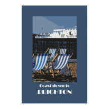 Brighton 1920-talets återtro-stil-poster