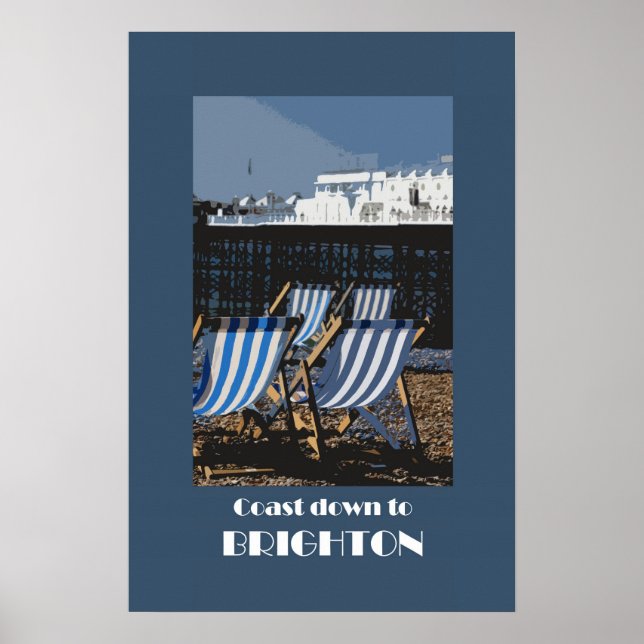 Brighton 1920-talets återtro-stil-poster poster (Framsidan)