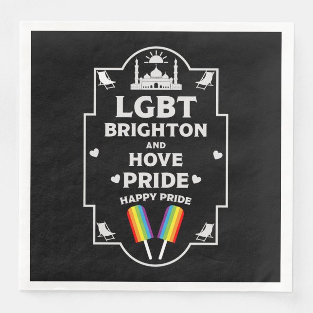 Brighton and Hove pride Pappersservett (Framsida)