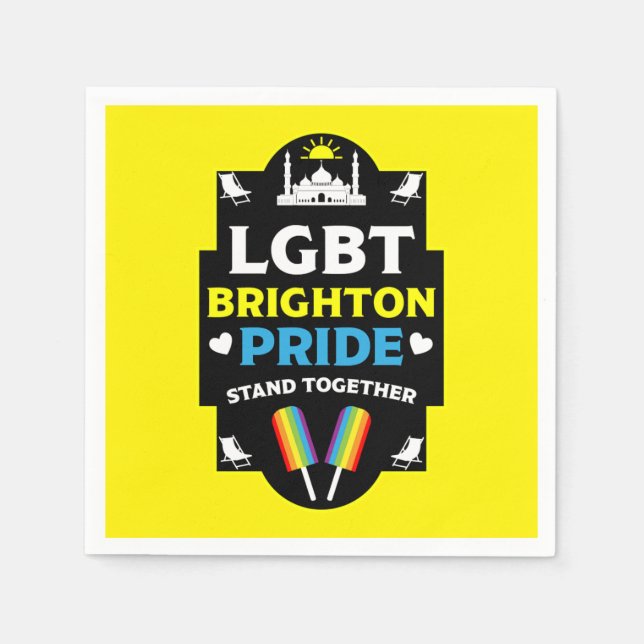 Brighton and Hove pride Pappersservett (Framsidan)