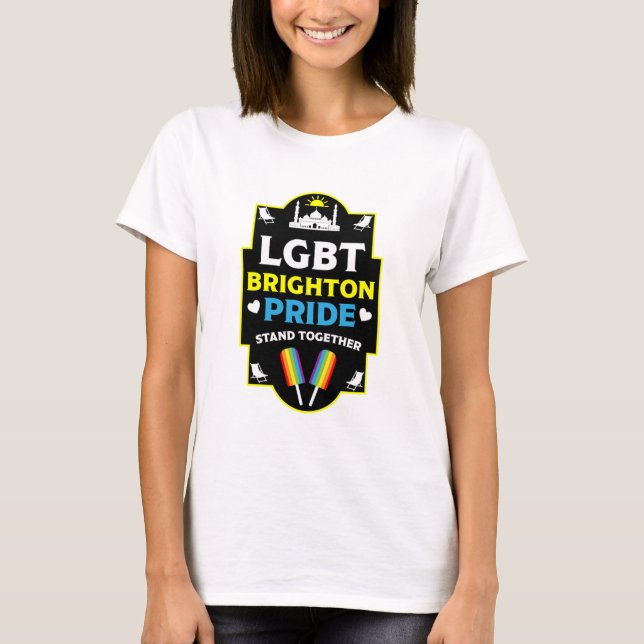 Brighton and Hove pride T Shirt (Framsida)