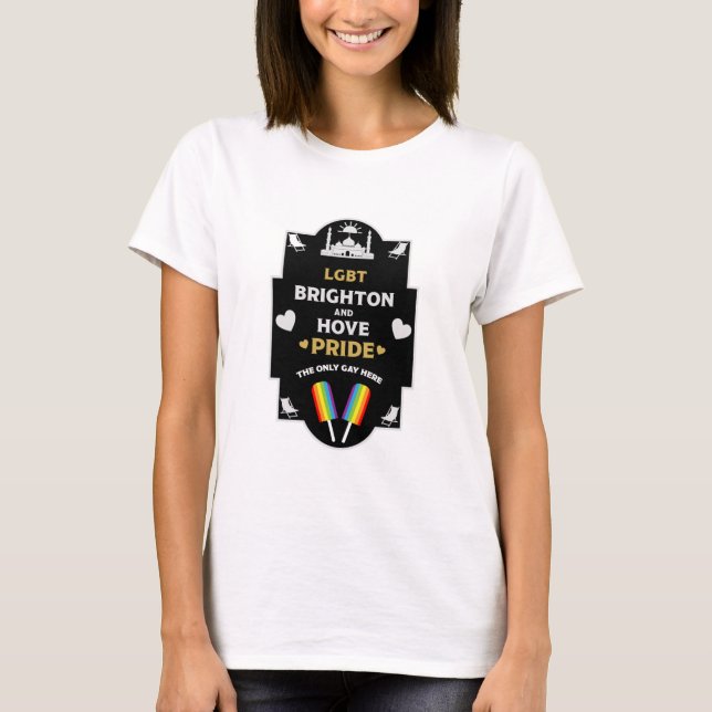Brighton and Hove Pride T Shirt (Framsida)