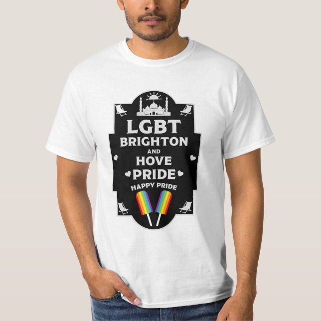 Brighton and Hove pride T Shirt (Framsida)