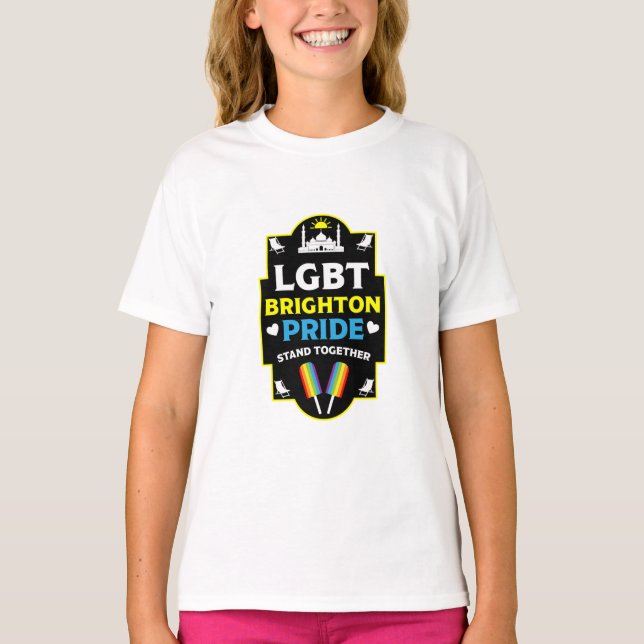 Brighton and Hove pride T Shirt (Framsida)
