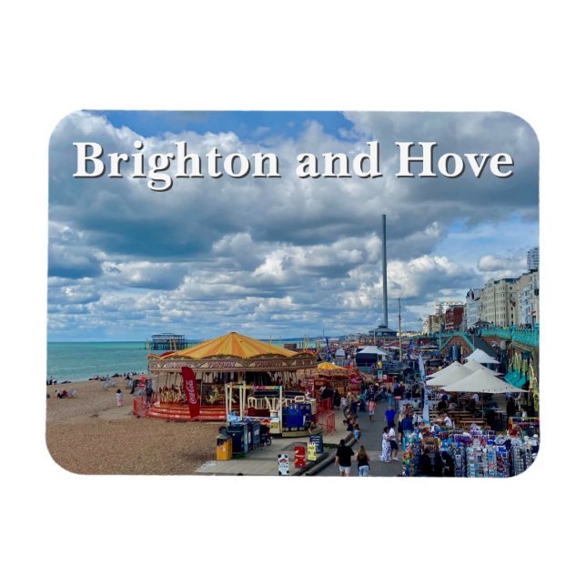 Brighton and Hove Seafront Photo Magnet (Horisontell)