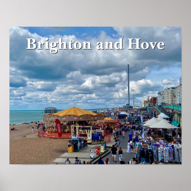 Brighton and Hove Seafront Photo Poster (Framsidan)
