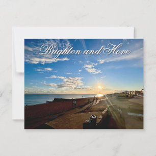 Brighton and Hove Seafront Sunset Photo Vykort