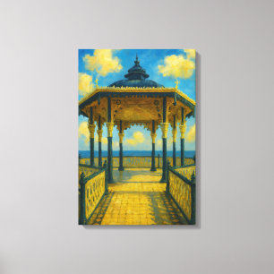 Brighton Bandstand Glow - Seaside Pavilion Canvastryck
