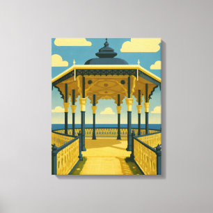 Brighton Bandstand - Kustarkitekturkonst Canvastryck
