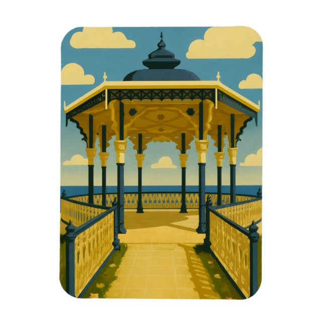 Brighton Bandstand - Kustarkitekturkonst Magnet (Vertikal)