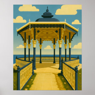 Brighton Bandstand - Kustarkitekturkonst Poster