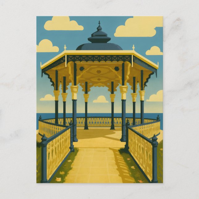 Brighton Bandstand - Kustarkitekturkonst Vykort (Framsida)