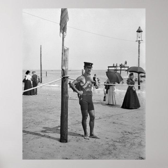 Brighton Beach Lifeguard, early 1900s Poster (Framsidan)
