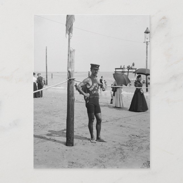 Brighton Beach Livräddare, 1906 Vykort (Framsida)