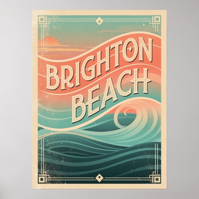 Brighton Beach-vågor Poster (Framsidan)