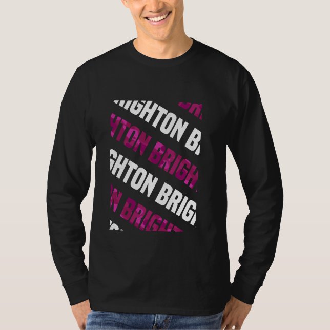 Brighton Camo Mönster Rosa Camouflage T Shirt (Framsida)