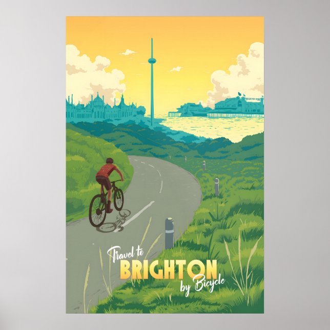 Brighton Cykel Resa Affisch (Framsidan)