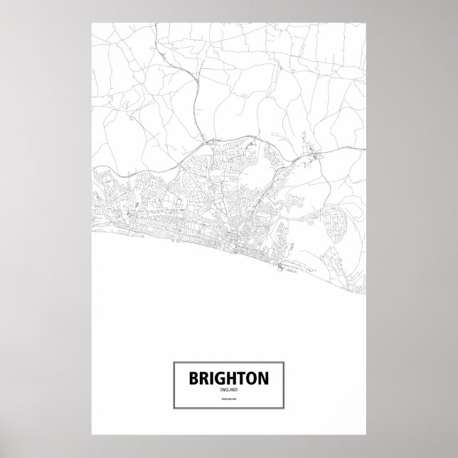 Brighton, England (svart på vit) Poster (Framsidan)