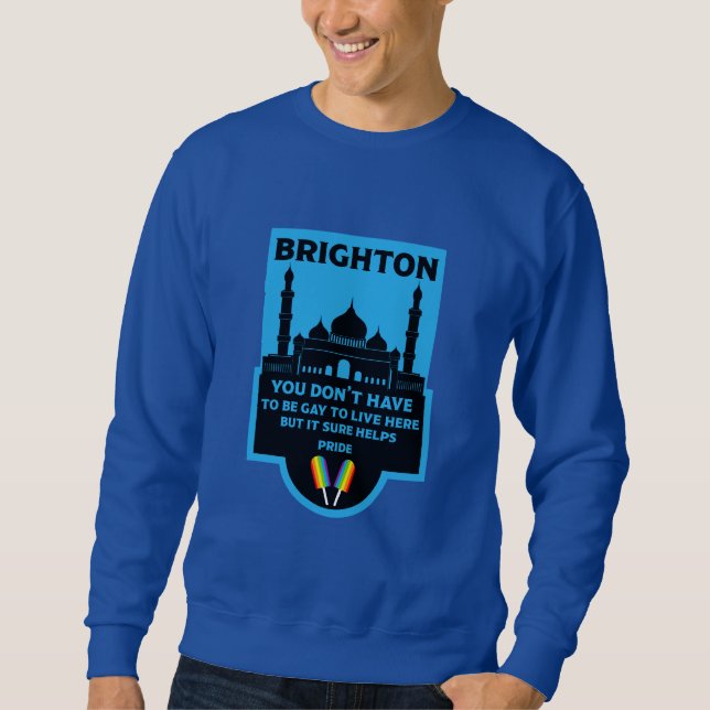 Brighton Gay pride Lång Ärmad Tröja (Framsida)