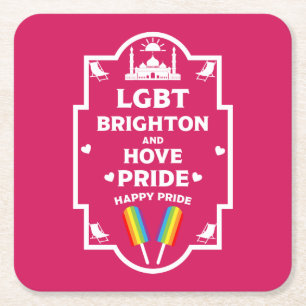 Brighton Gay pride Underlägg Papper Kvadrat