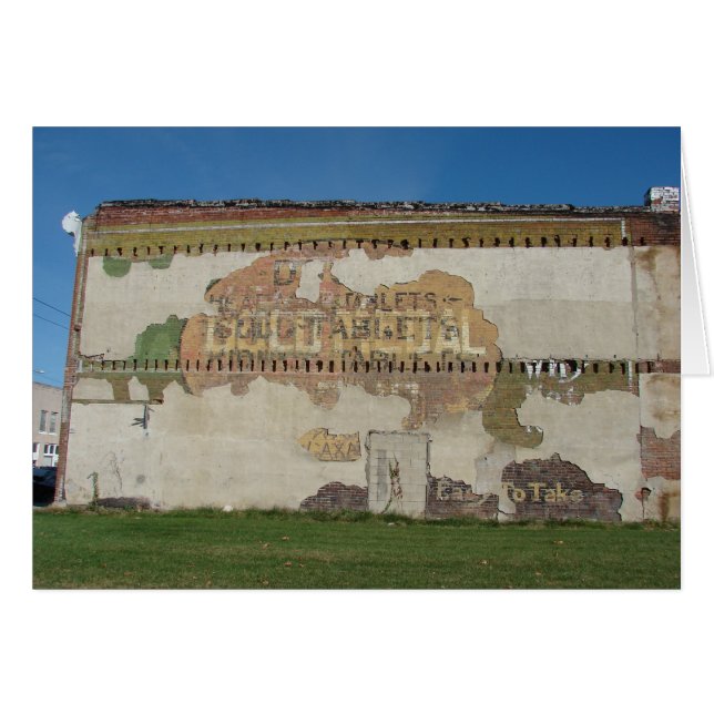 Brighton, Iowa Ghost-tecken Hälsningskort (Framsidan Horizontal)