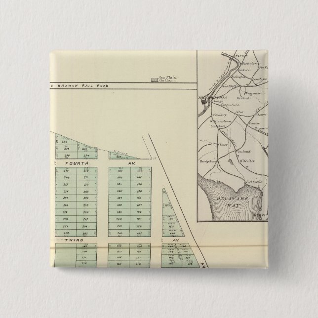 Brighton Land Association, angränsande Vår Sjö Knapp (Framsida)