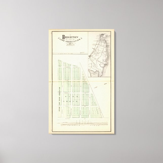 Brighton Land Association, som gränsar till Vår Sj Canvastryck (Framsida)