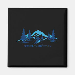 Brighton michigan skidort skida skidåkare  magnet