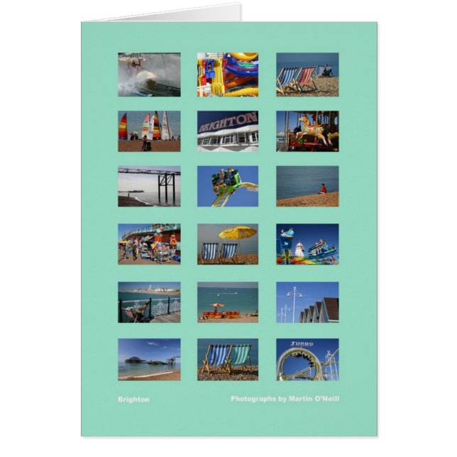 Brighton multi-image-kort hälsningskort (Framsidan)