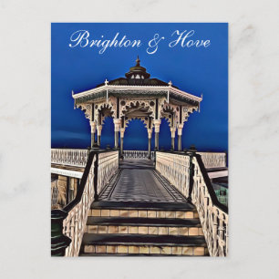 Brighton och Hove Bandstand Digital Painting Vykort