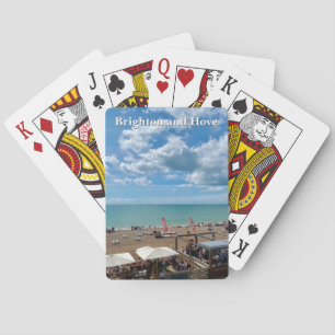 Brighton och Hove Beach på sommardagen Casinokort