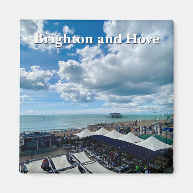 Brighton och Hove Beach på sommardagen Magnet (Framsidan)