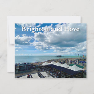 Brighton och Hove Beach på sommardagen Vykort