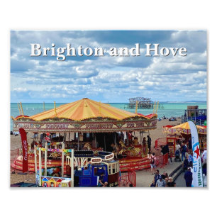 Brighton och Hove Seafront Promened Fototryck