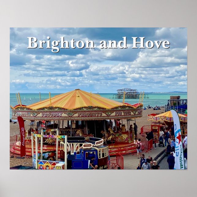 Brighton och Hove Seafront Promened Poster (Framsidan)
