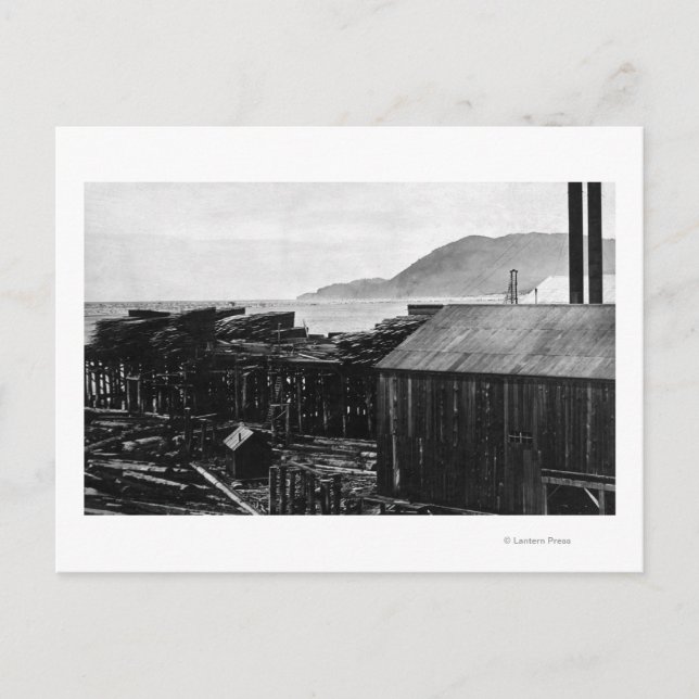 Brighton, Oregon Lumber Mills on Kusten Photograp Vykort (Framsida)