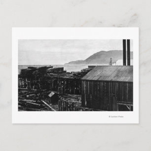 Brighton, Oregon Lumber Mills on Kusten Photograp Vykort