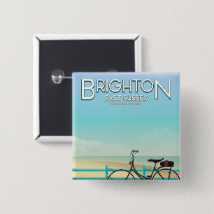 Brighton, Öster Sussex vintage resor poster. Knapp