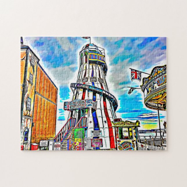 Brighton Palace Pier Fairground Rides Pussel (Horisontell)