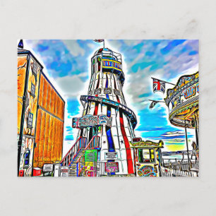Brighton Palace Pier Fairground Rides Vykort