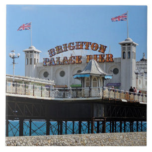 Brighton Palace Pier-vy för keramiskt plattor Kakelplatta