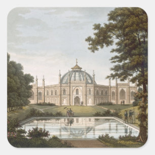 Brighton Pavilion: Föreslagen syn på trädgården Fyrkantigt Klistermärke