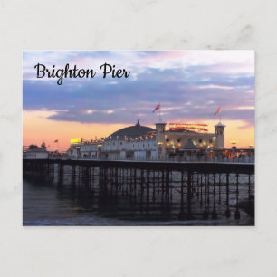 Brighton Pier in Evening Photo Vykort