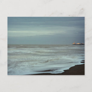 brighton pier och hav vykort