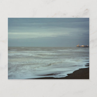 brighton pier och hav vykort