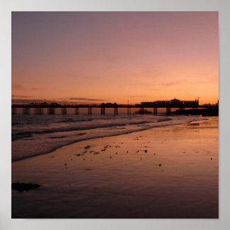 BRIGHTON PIER PÅ SUNSET POSTER