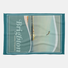 Brighton Pier Seagull Postcard Kökshandduk