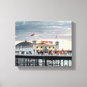 Brighton Pier Sunset Photo Canvastryck