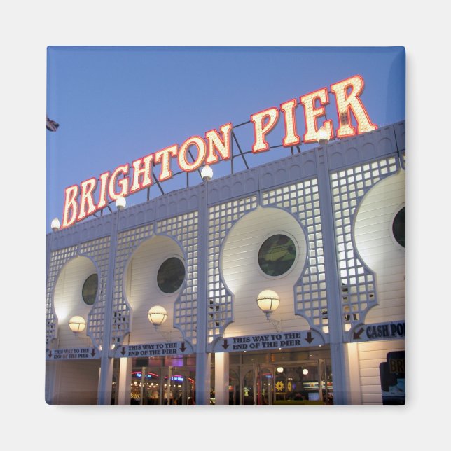 Brighton Pier, Sussex, Förenade kungariket Magnet (Framsidan)
