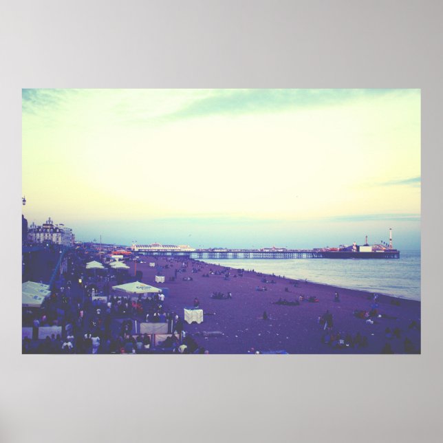 Brighton strand och pier, Förenade kungariket Poster (Framsidan)